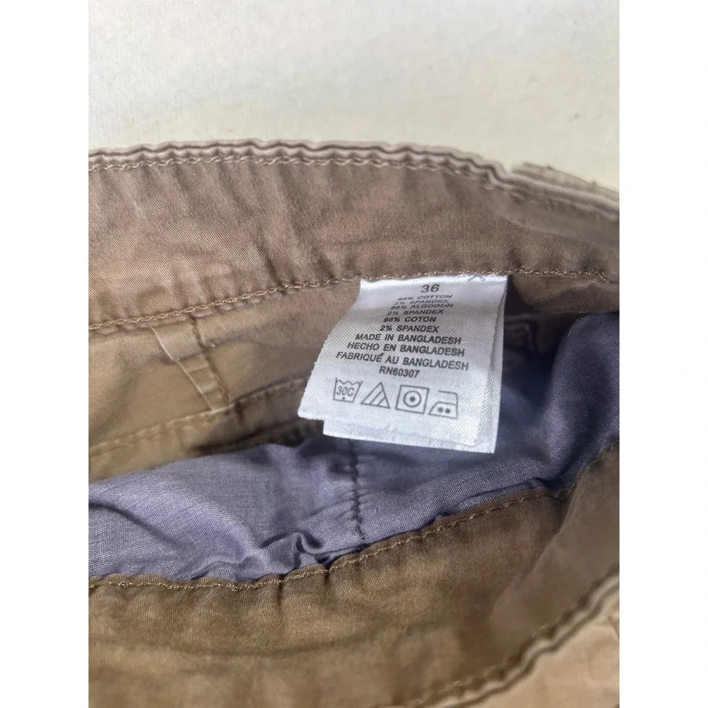 Unionbay Mens 36 Brown‎ Stretch Cotton Cargo Shorts Multi Pocket Utility Hiking